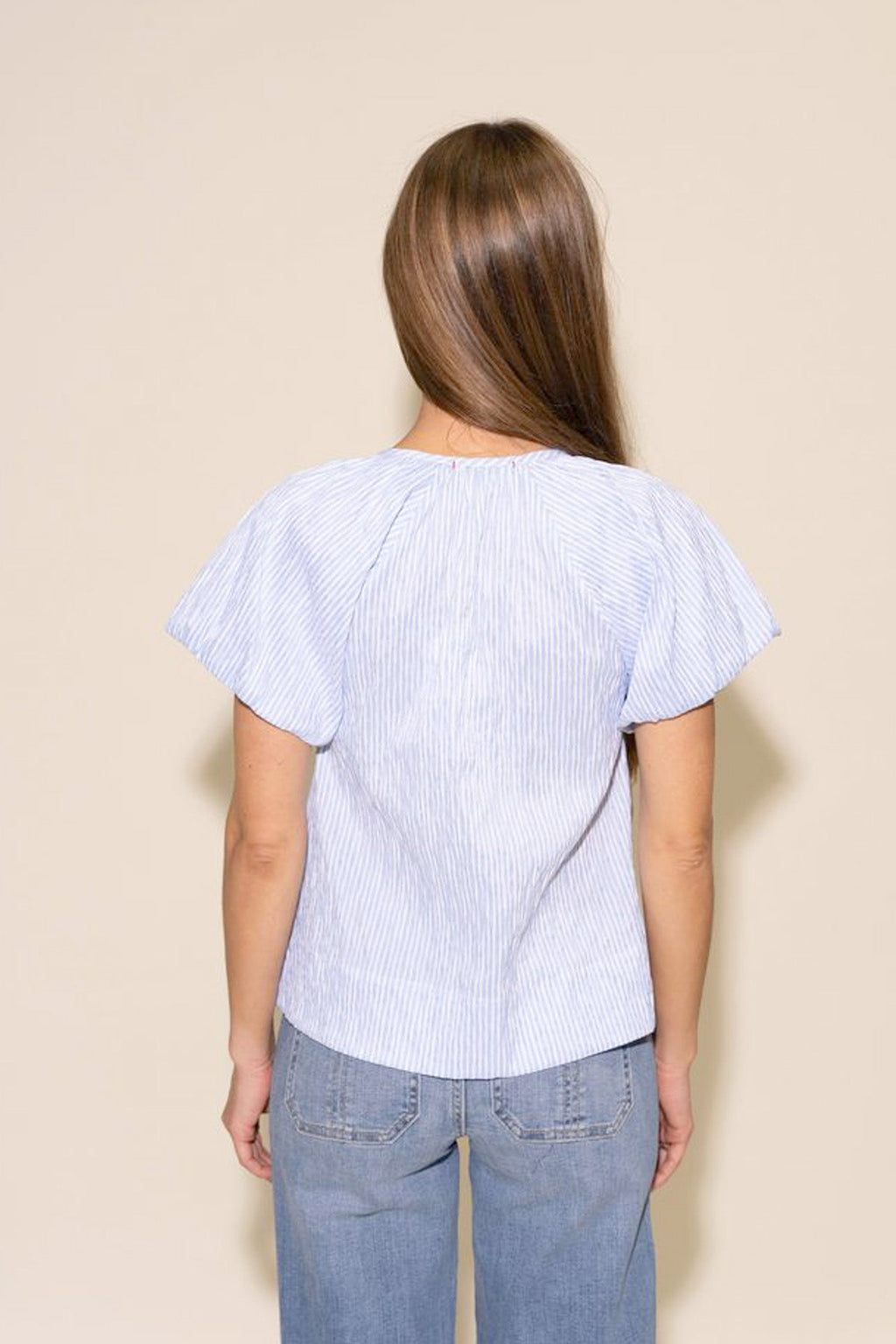 Rhonda Top - Blue/White Stripe