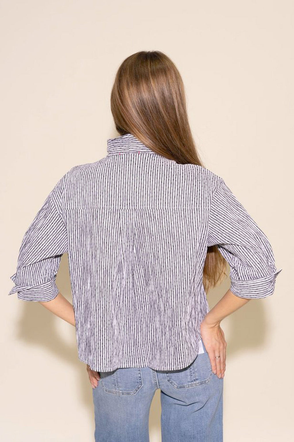 Amy Top - Black/White Stripe