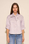 Amy Top - Tan/White Stripe