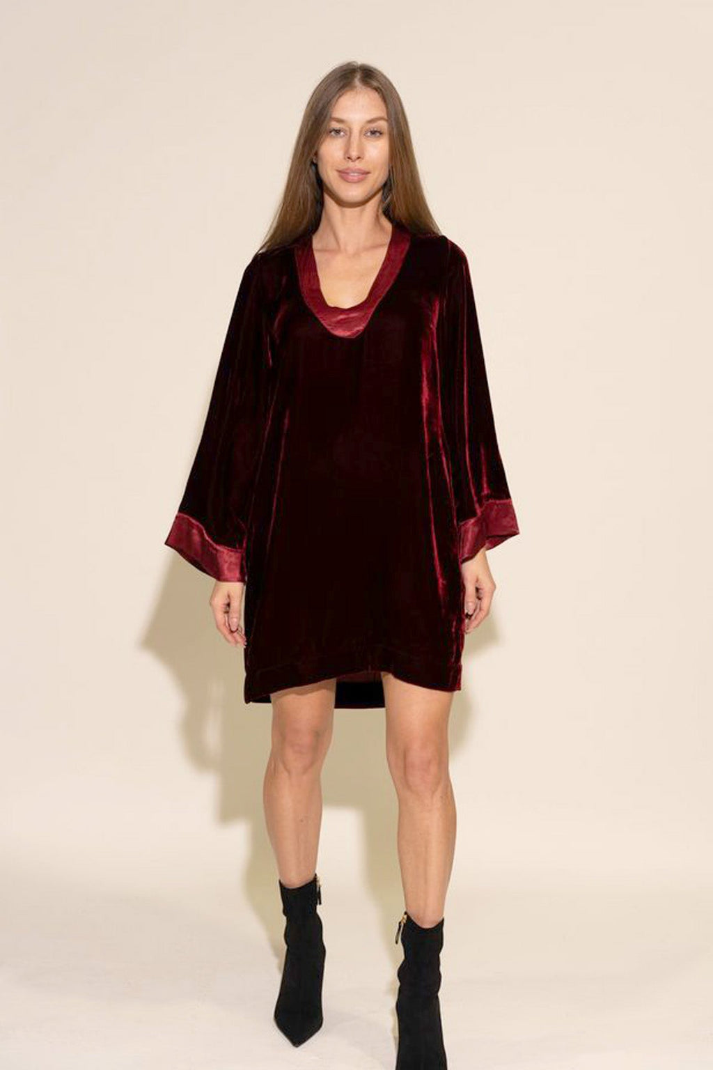 Uma Dress - Burgundy