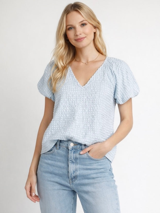 Donna Top - Blue/White