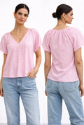 Donna Top - Pink/White