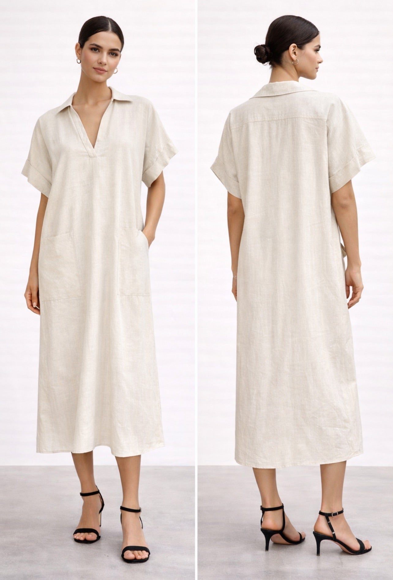 Elaine Dress - Oatmeal/Oat