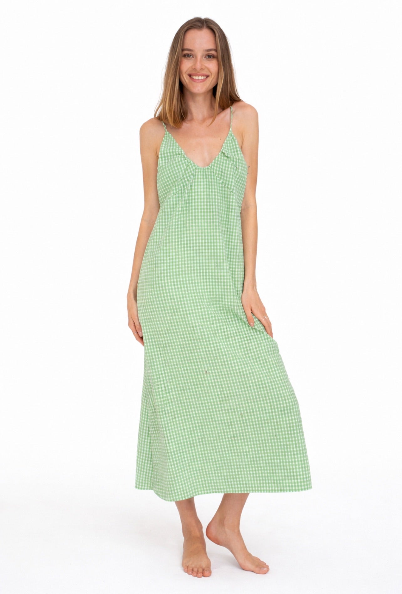 Hana Dress - Green/Sea