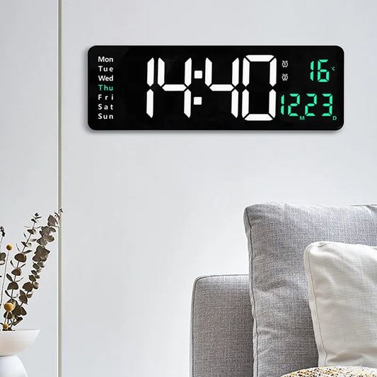 Wall-mounted Dual Alarms LED Clocks