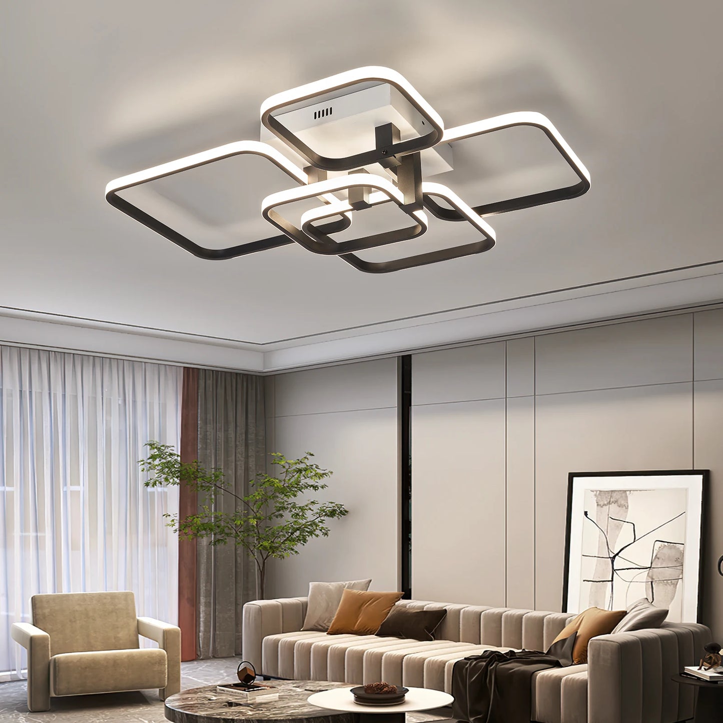 Remote Control Modern Led Chandeliers Ceiling Light