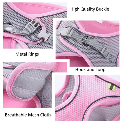 Pet Harness Vest And Leash Set