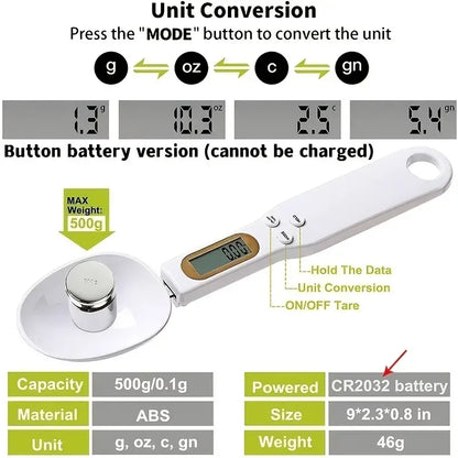 Electronic Kitchen Scale Digital Spoon