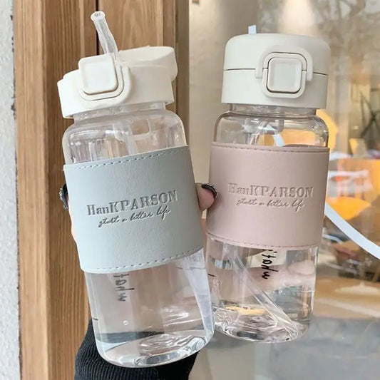 Creative Water Bottle with Straw